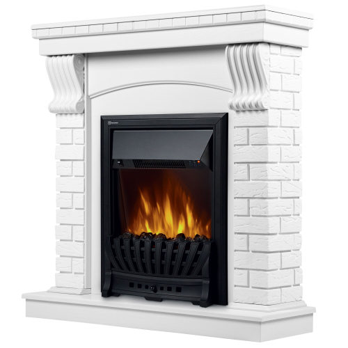 Портал Firelight Jersey Classic камень белый, белый дуб