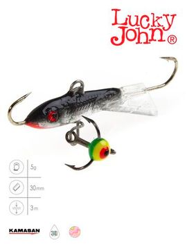 Балансир Lucky John CLASSIC 3 с тр. 30мм/13H блистер