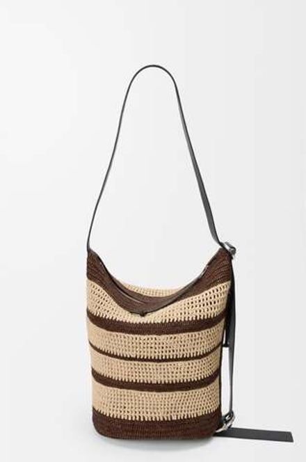 Loewe Сумка Loop из рафии, шоколадный