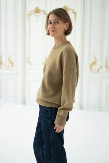 Джемпер Л.Т., 100% шерсть ягнёнка, цвет платан.