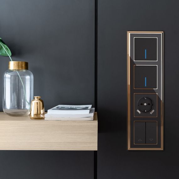 Выключатель жалюзи Werkel черный W1124508 4690389156748