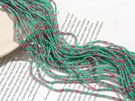 Фианиты микс 2мм, огранка (нить бусин)