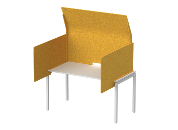 Кабина с высоким экраном-парусом и выступающими боковыми стенками 115х112х113