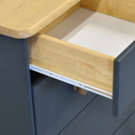 Комод 75х35х80 Хаба, с ящиками для одежды, деревянный, напольный, прикроватный, массив сосны, серый, Dipriz