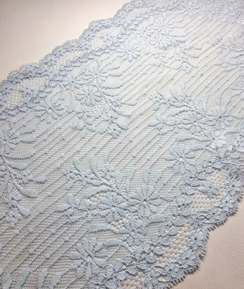 Кружево эластичное светло-голубое К141