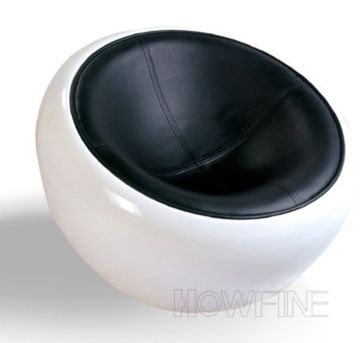 кресло egg pod ball ( кожа) (by Steel Arts)