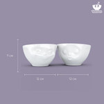 Набор чаш grinning & kissing, 200 мл, белый, 2 шт.