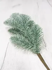 Ветвь еловая Блестящая в инее 35 см., Christmas DeLuxe (89167)