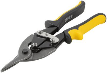 Ножницы по металлу усиленные CrV Профи, прорезиненные ручки, прямые 250 мм