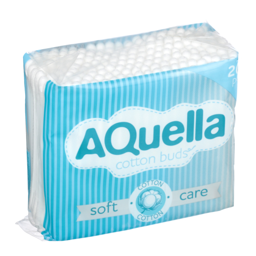 Ватные палочки AQUELLA/RELUX, п/э пакет, 200шт