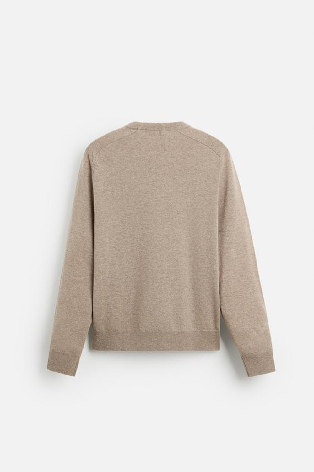 ZARA СВИТЕР ИЗ ЛЕГКОЙ ШЕРСТИ И КАШЕМИРА, БЕЖЕВЫЙ