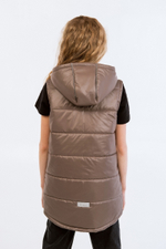 Жилет для девочки "Хэппи" кофе