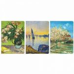 Тетради 40 л. в точку обложка SoftTouch, НАБОР 3 шт., бежевая бумага 70 г/м2, сшивка, А5 (147х210 мм), MASTERPIECE, BRAUBERG, 403802