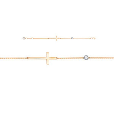 Браслет из золота с фианитами