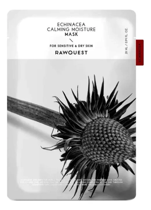 RAWQUEST Увлажняющая маска для лица с экстрактом эхинацеи-ECHINACEA CALMING MOISTURE MASK, 28мл