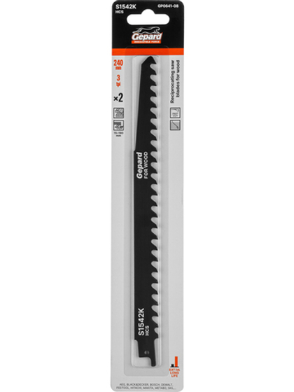 Пилка сабельная по дереву S1542K (2 шт.) GEPARD
