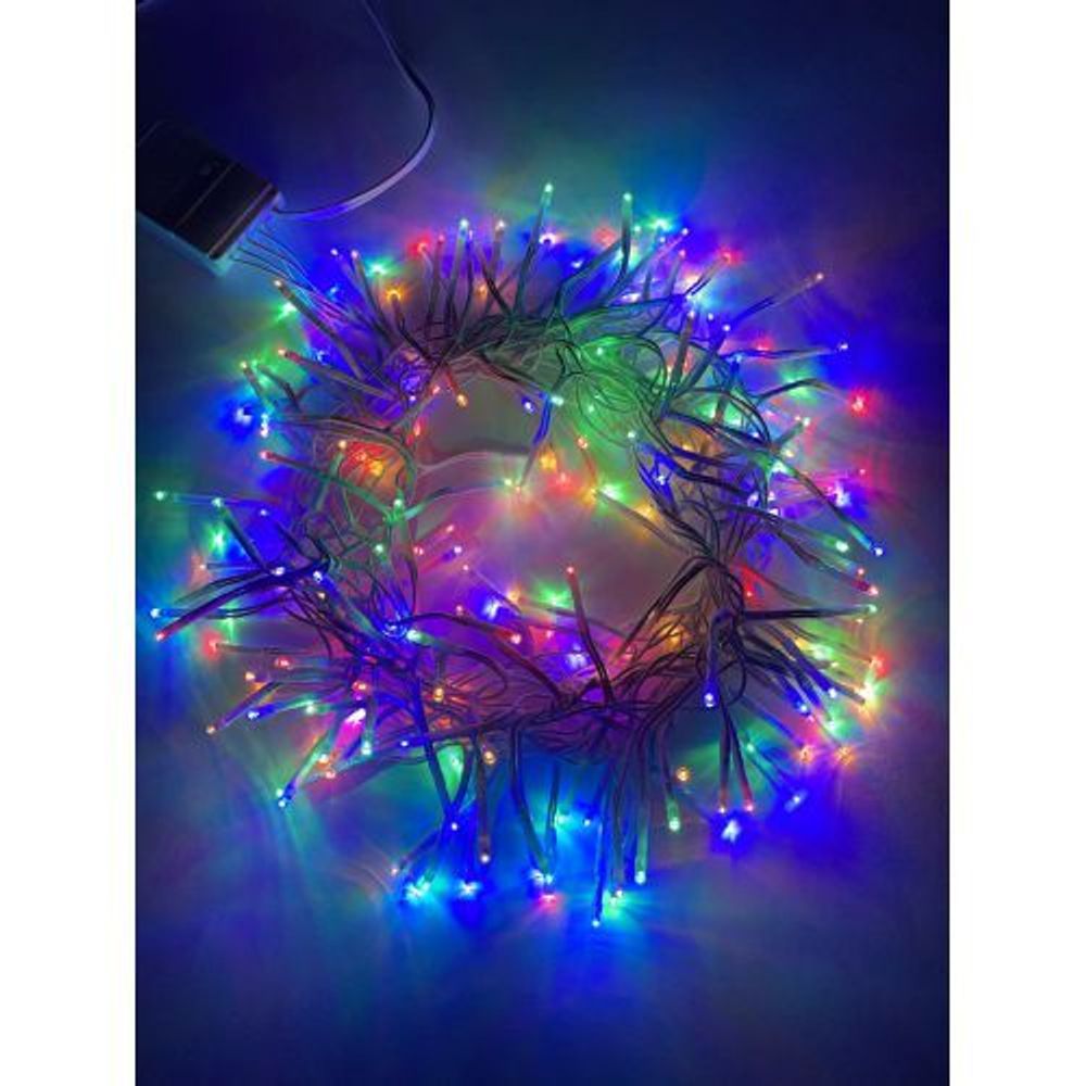 Гирлянда светодиодная "Мишура" 3.9м 200LED 220В IP20 бел. провод мультиколор ЭРА Б0047972 Гирлянда светодиодная "Мишура" 3.9м 200LED 220В IP20 бел. провод мультиколор ЭРА Б0047972