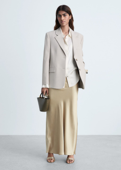 Длинная юбка с атласным блеском