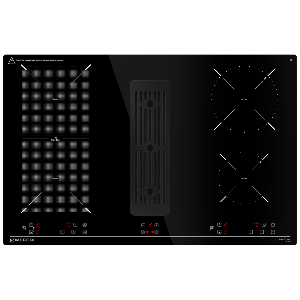Индукционная варочная панель с вытяжкой Meferi XSMART35IX ULTRA фото 