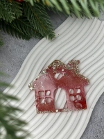 Новогодняя елочная игрушка Домик