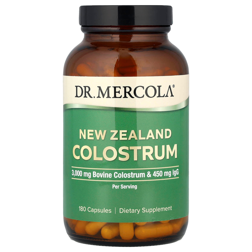 Dr. Mercola, Новозеландское молозиво, 180 капсул
