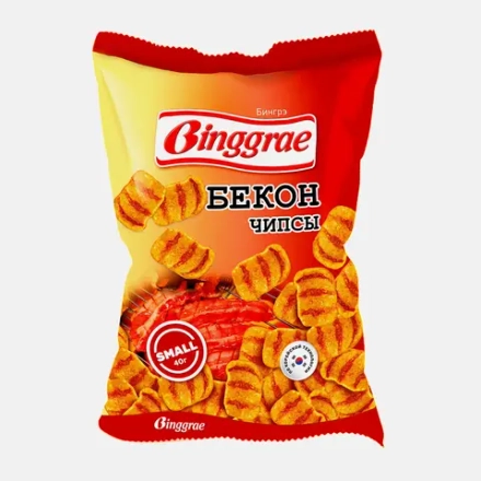 Чипсы со вкусом Бекон Binggrae 40г