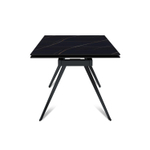 Стол раскладной Rhein (160+40+40), керамика матовая Black gold