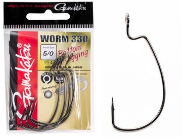 Крючки офсетные Gamakatsu WORM 330 BOTTOM JIGGING HOOKS разм. 5/0 5шт.