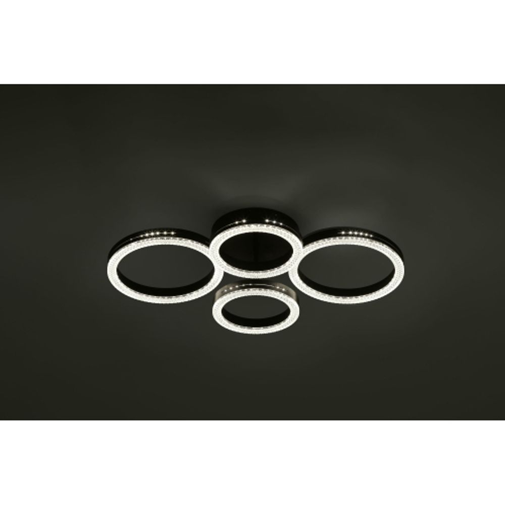 Светильник потолочный светодиодный Rivoli Flora 6191-201 LED 75Вт 3000-6000К чёрный с пультом | Rivoli