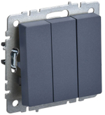 Выключатель 3-кл. СП BRITE ВС10-3-0-БрМ 10А механизм маренго IEK BR-V30-0-10-K35