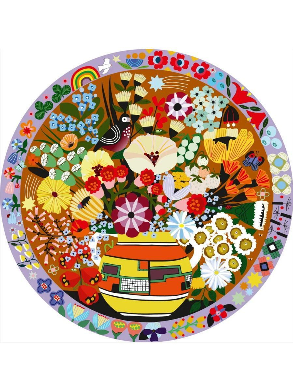 Пазл круглый 500эл. "Цветочная гармония" 6+ (арт.P1003)