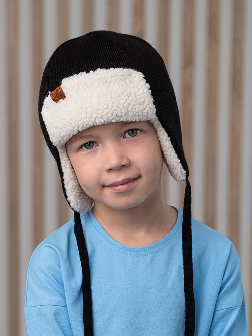 Шапка зимняя вязаная (Черный) ТОКИ