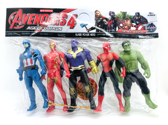 Набор супер героев "Мстители" в пакете 5в1