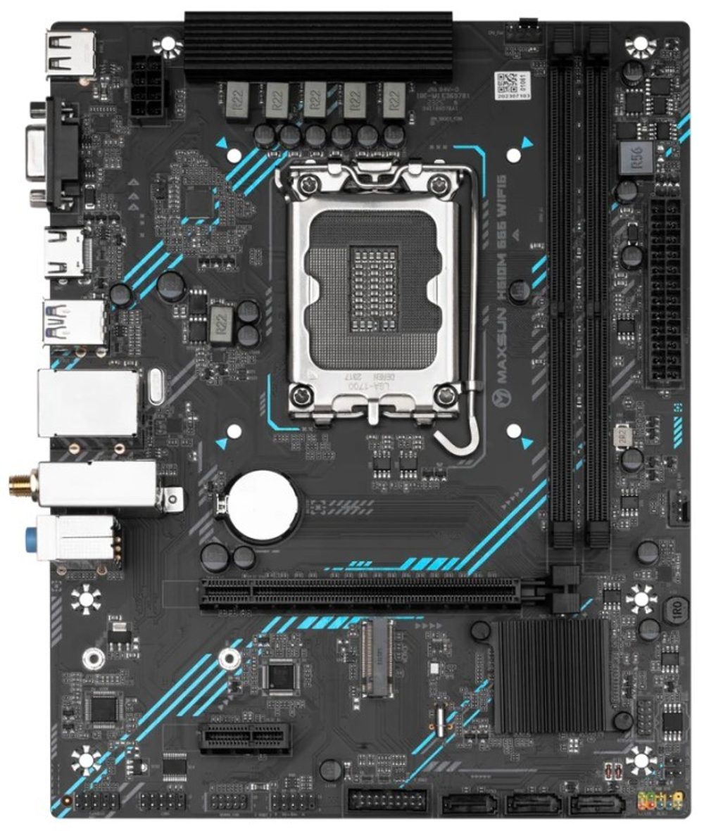 Материнская плата mATX MAXSUN MS-H610M 666 WIFI6