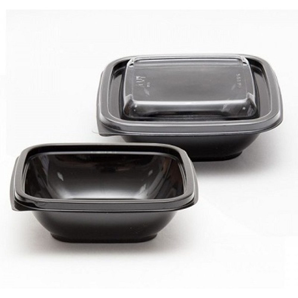 Одноразовые контейнеры "Кубик" черн. 126х126х52 СпК-1212 (500 шт.)