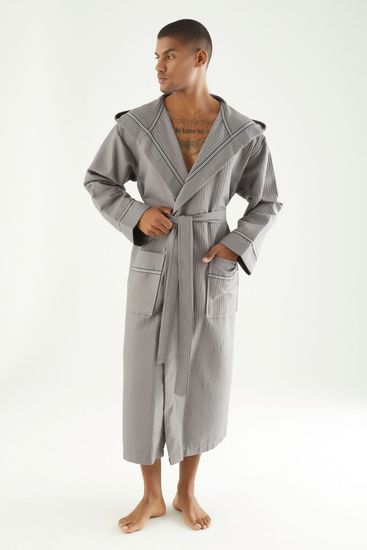 24680 Халат мужской вафельный с капюшоном Nysa Elmas Pike