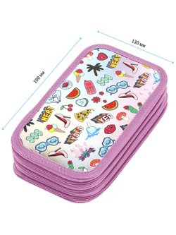 Пенал 3 отделения 19х11см ламинация (ПК3-42380)