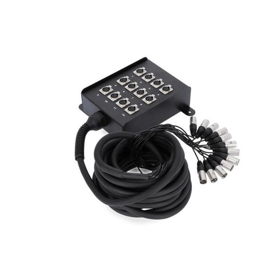 Adam Hall K 12 C 10 - мультикор со стейдж-боксом, 12 x XLR возврат, 12 x 0.314 мм2, 10 м