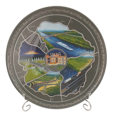 Сувенирная тарелка с ручной росписью на заказ