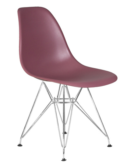 Стул обеденный DOBRIN DSR, ножки хром, цвет пыльная роза (NX-P-11)