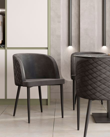 Стул Оскар велюр серый