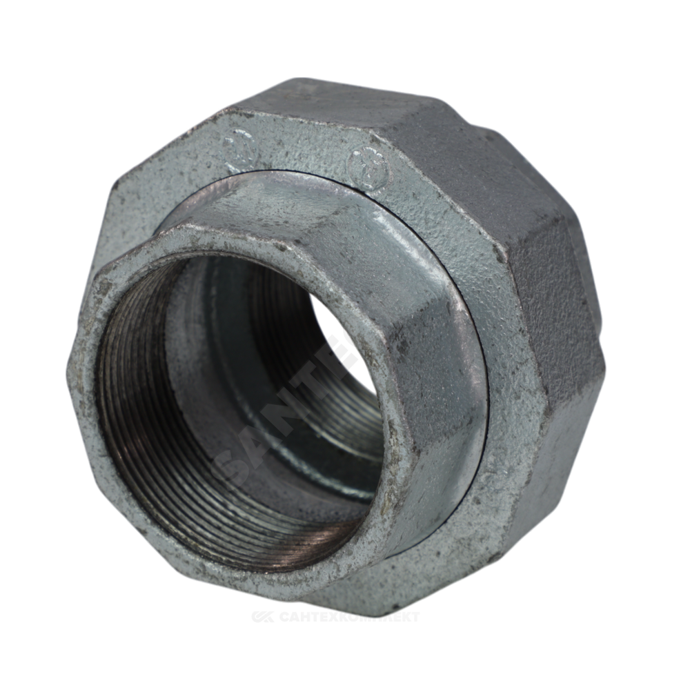 Соединитель прямой американка чугун оц Ду 32 (1 1/4") ВР/ВР Fittex PLUS