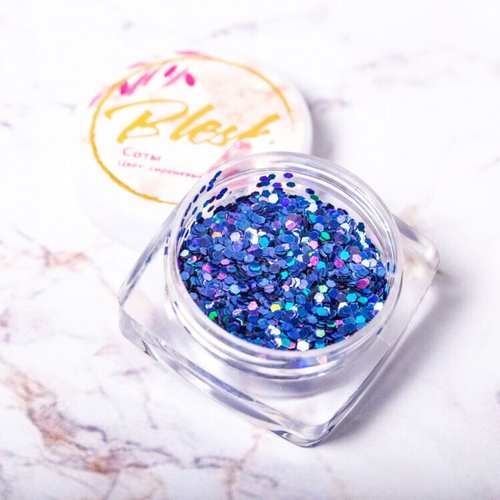 Blesk, Дизайн для ногтей "Соты", цвет сиреневый