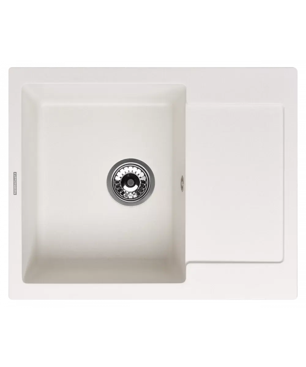 Кухонная мойка Kuppersberg MODENA 1B1D WHITE ALABASTER фото 