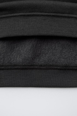 ZARA КОМПЛЕКТ ИЗ ТОЛСТОВКИ И ОДНОТОННЫХ ЛЕГИНСОВ, ТЕМНЫЙ АНТРАЦИТ