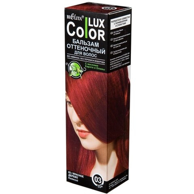 Оттеночный бальзам для волос "COLOR LUX" тон 03 красное дерево от Белита