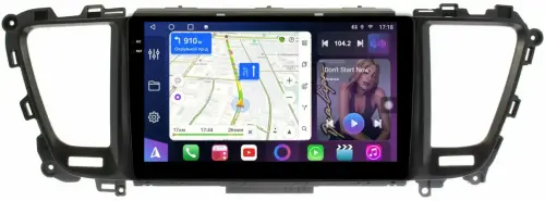 Магнитола для KIA Carnival 3 2014-2020 (большая рамка) - FarCar S500-TS10 монитор 9.5" QLED на Android 14, Быстрая, CarPlay, 4G SIM-слот