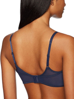 Удлиненный бескаркасный бюстгальтер-бралетт с гладкими чашками (Размер: 75C) (Цвет: синий)