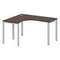 Metal System Стол криволинейный левый на П-образном м/к БП.СА-3 (L) Венге Цаво/Металл Серый 1400*120