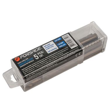 Сверло по металлу 10мм HSS+Co (5шт), в пластиковом футляре Forsage F-DSP100H
